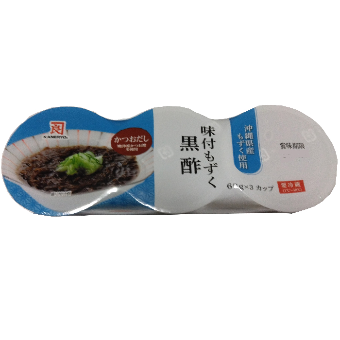 カネリョウ　味付もずく黒酢 ６０ｇ&times;３ １パック