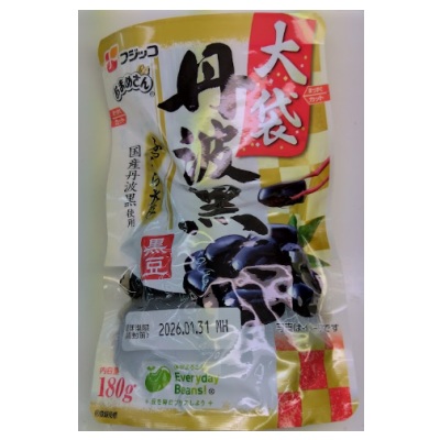 フジッコおまめさん丹波黒黒豆大袋 180g