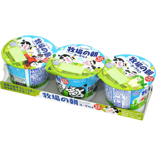 雪印メグミルク　牧場の朝ヨーグルト　生乳仕立て 70g&times;3個