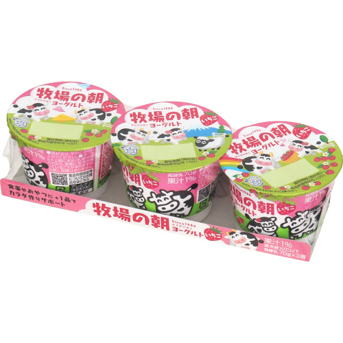雪印メグミルク　牧場の朝ヨーグルトいちご 70g&times;3
