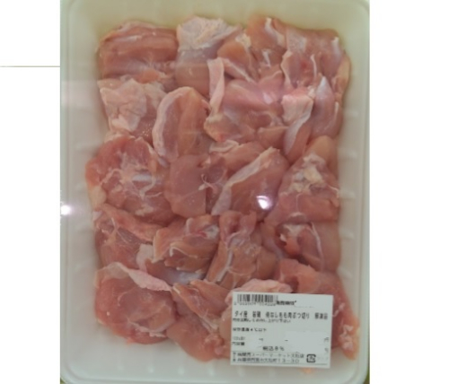 タイ産若どり　角切り（もも肉）　解凍品　1パック（５００ｇ） １００ｇ当り８９円【本体】