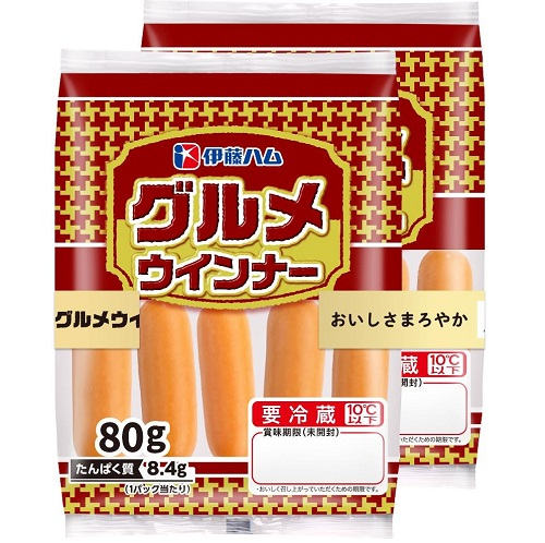 伊藤ハム　グルメウインナー ８０ｇ×２袋束