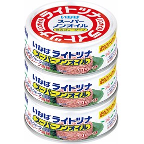 いなば食品　ライトツナスーパーノンオイル３缶パック 210g