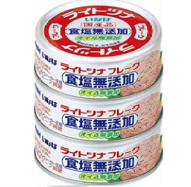 いなば食品　ライトツナフレーク食塩無添加３缶パック 210g