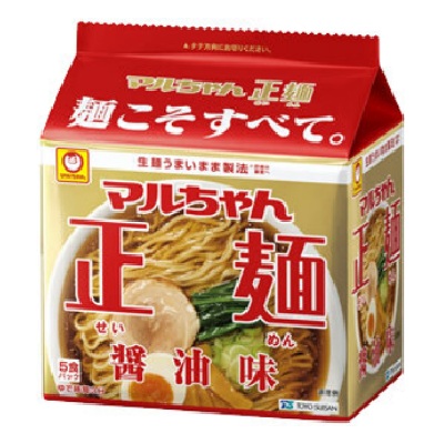 東洋水産　マルちゃん正麺　醤油　５食パック ５食入