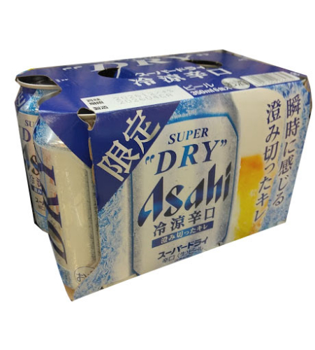 アサヒ　スーパードライ　冷涼辛口 350ml&times;6缶(在庫状況により単缶でのお届け)