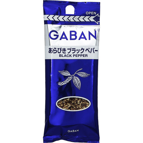 ギャバン あらびきブラックペパー袋 19g