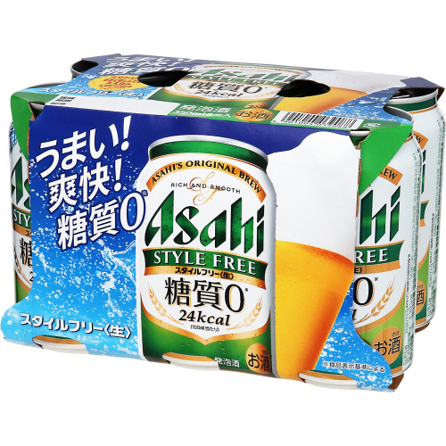 アサヒ　スタイルフリー 350ml&times;6缶(在庫状況により単缶でのお届け)