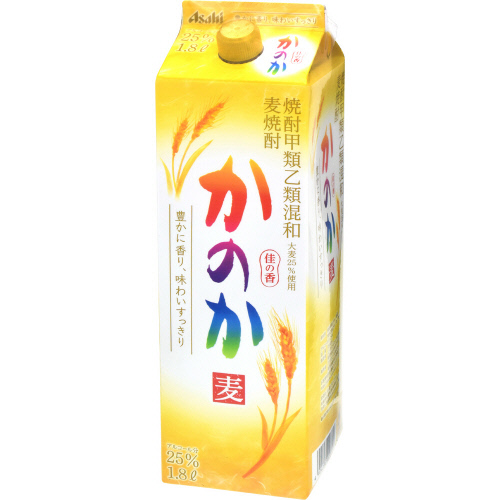 アサヒ　むぎ焼酎かのか２５度 １．８Ｌ