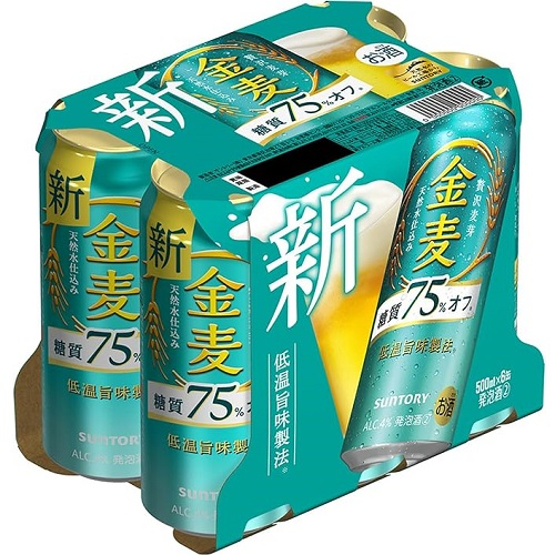 サントリー　金麦糖質７５％オフ ３５０ｍｌ×６缶（在庫状況により単缶でのお届けとなります）