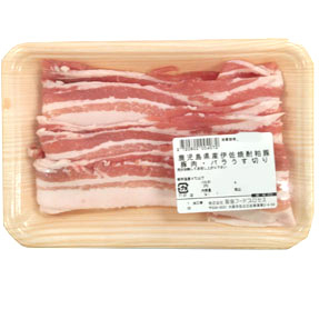 伊佐焼酎粕豚 鹿児島産 豚肉・バラうす切り 160g 100g当り199円【本体】